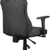 Cougar Fusión S Black - Silla Gaming, Base de Acero, Altura Ajustable, Soporte Lumbar, Soporte para Cuello, Apoyabrazos 2D