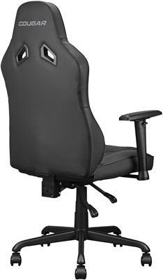 cougar-fusion-s-black-left-view Cougar Fusión S Black - Silla Gaming, Base de Acero, Altura Ajustable, Soporte Lumbar, Soporte para Cuello, Apoyabrazos 2D